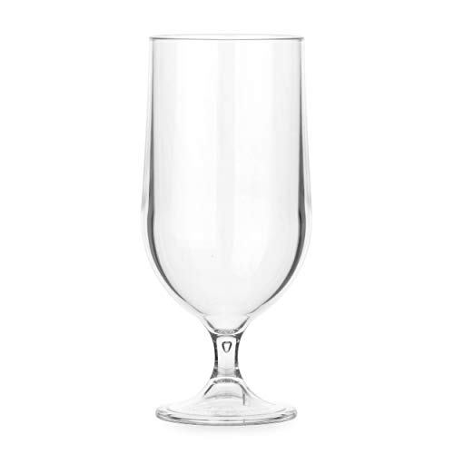 Lay-Z-Spa BWA0007 Vasos de Cerveza de plástico de policarbonato, Reutilizables y prácticamente irrompibles, Juego de 4, Transparente