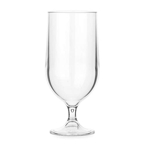 Lay-Z-Spa BWA0007 Vasos de Cerveza de plástico de policarbonato, Reutilizables y prácticamente irrompibles, Juego de 4, Transparente