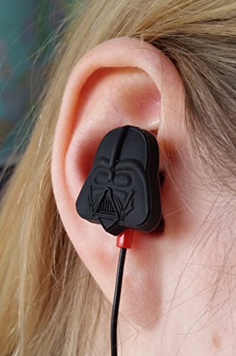Lazerbuilt ESW-STVADER - Auriculares intrauriculares diseño Star Wars, Color Negro