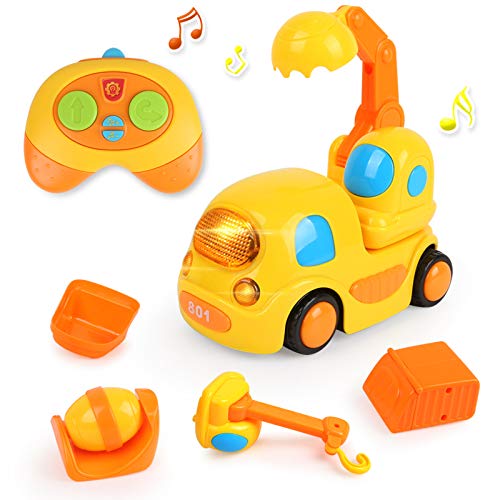 LBLA Coches Teledirigidos Niños 2 Años,Juguetes 2 Años,RC Juguetes para Bebés Niños 2 Años,Juguetes Niños 3 Años,Música y Luces