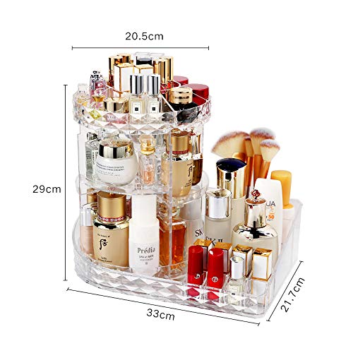 LBLA Organizador del Maquillaje,360 Grados Que Giran la Joyería Cosmético Organizador, 8 Capas Componen la Caja de Almacenaje