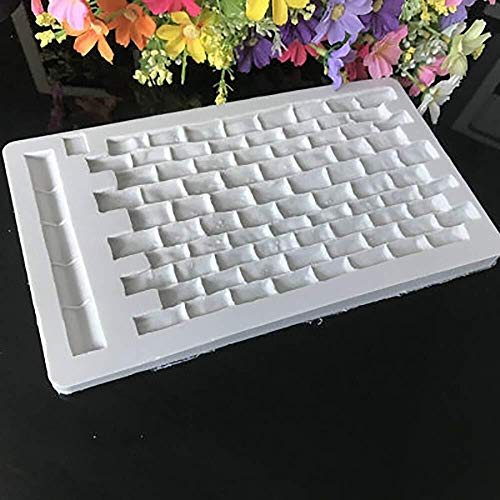 Lcjtaifu Piedra de Pared Molde de Silicona Estilo de Pared de ladrillo Molde for Hornear Fondant Herramienta de decoración de Pasteles Pasta de Goma de Chocolate Molde de Sugarcraft Decoración