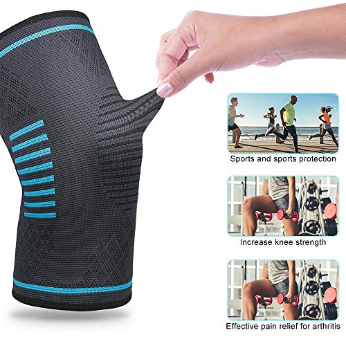 Ldawy Rodillera menisco y ligamentos, mangas de compresión de soporte de rodilla - para artritis, lesión de ligamentos, tendinitis, carrera, sentadillas, deportes (L)