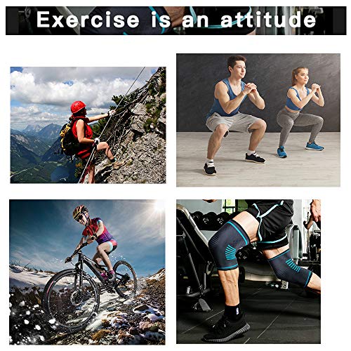 Ldawy Rodillera menisco y ligamentos, mangas de compresión de soporte de rodilla - para artritis, lesión de ligamentos, tendinitis, carrera, sentadillas, deportes (L)