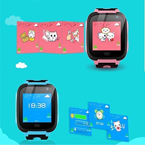 LDB Reloj Inteligente para Niños, SmartWatch Niños LBS Tracker SOS Impermeable Pantalla Táctil Llamada Bidireccional cámara de 3-12 Años Perfecto Regalo de Cumpleaños para Niños Niñas (Rosa Clara)