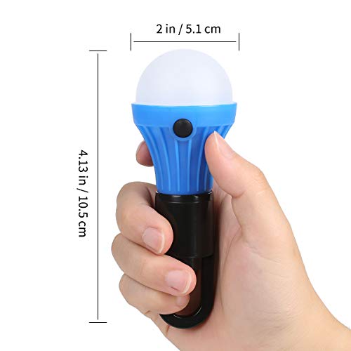 LE Linterna de Camping, Luz de Camping con batería, Farol LED portátil para Tienda, Resistente al Agua, 3 Modos de iluminación para Acampar, Senderismo, Cortes de Energía, Batería Incluida, 4 pcs