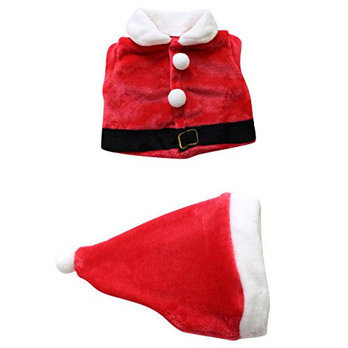 Le SSara Bebé 3pcs Navidad Santa Claus Traje Traje Sombrero + Capa + pantalón (12-18 Meses)