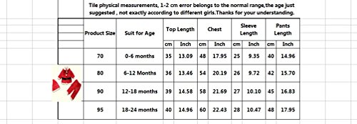 Le SSara Bebé 3pcs Navidad Santa Claus Traje Traje Sombrero + Capa + pantalón (12-18 Meses)