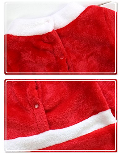 Le SSara Bebé Invierno Navidad Cosplay Vestido Traje recién Traje Sombrero 2pcs (6-12 Meses)