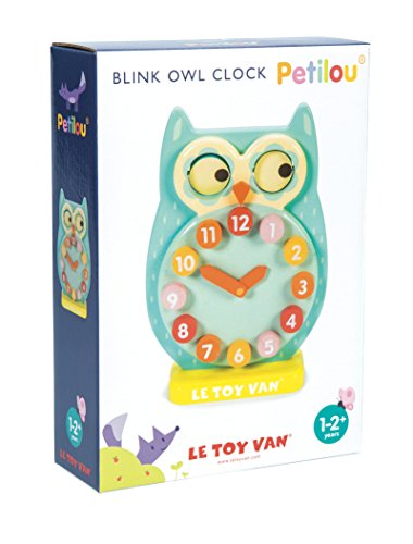Le Toy Van Petilou - Reloj de Madera con diseño de búho Parpadeante