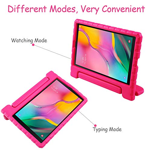 LEADSTAR Funda para Samsung Galaxy Tab A 10.1 2019, Ligero y Super Protective Antichoque EVA Estuche Protector Diseñar Especialmente Manija Caso con Soporte para los Niños, SM-T510 / T515 (Rosa)