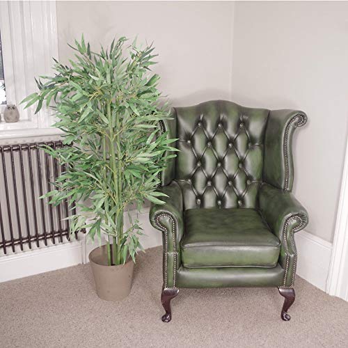 Leaf Design UK-Árboles de bambú Artificiales, tamaño XL, Realista, 120 cm, Color Verde, Madera, Natural Green