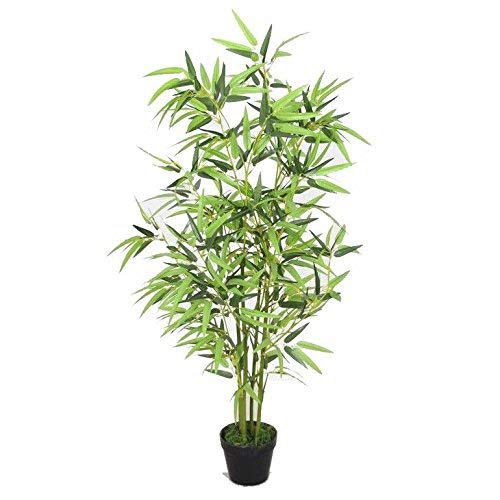 Leaf Design UK-Árboles de bambú Artificiales, tamaño XL, Realista, 120 cm, Color Verde, Madera, Natural Green