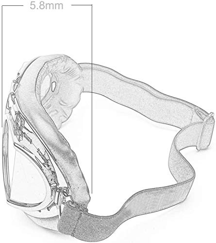 LEAGUE&CO - Gafas de motocicleta de diseño retro, gafas para piloto, gafas de protección, gafas de aviador, gafas para casco, transparente