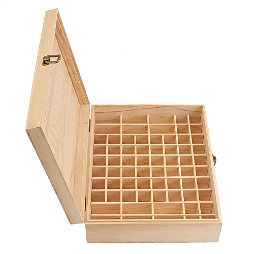 LEAMALLS 68 Ranuras Aceites Esenciales Caja, Organizador Almacenamiento ceite Esencial Aromaterapia CosméTica