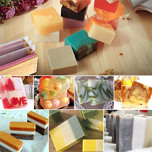 LEAMALLS jabón Molde Cortador Herramienta silicón con Elaboración de jabones Fabricación de Jabón Hecho Moldes de elaboración de jabones Hogar y Cocina