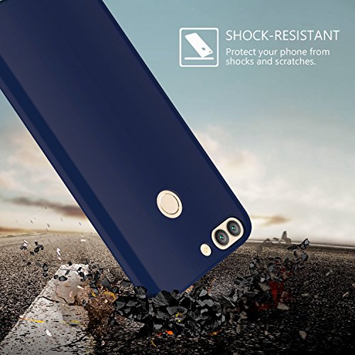 Leathlux 6X Funda Huawei P Smart, Carcasas 6 Juntas Ultra Fina Silicona TPU Gel Protector Flexible Colores Case Cover para Huawei P Smart/Huawei Enjoy 7S 5.65" - Blanco Rosa Verte Azul Rojo Negro