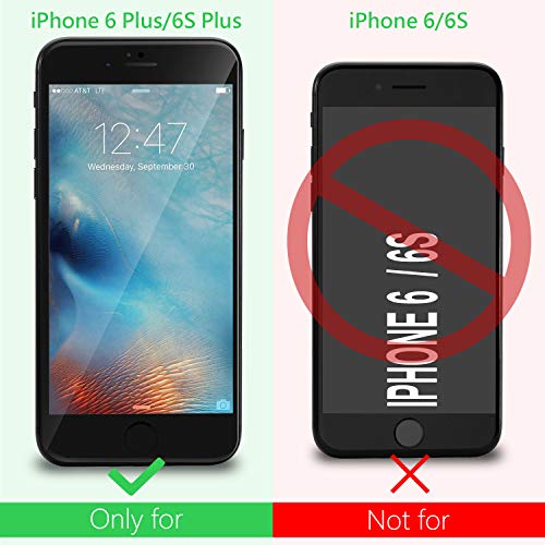 Leathlux 9X Funda iPhone 6s Plus, Carcasa [No es para iPhone 6 / 6s] Fina TPU Flexible Cover para Apple iPhone 6s Plus / 6 Plus - 5.5" (Rosa Verde Púrpura Amarillo Rojo Azul Oscuro Translúcido Negro)