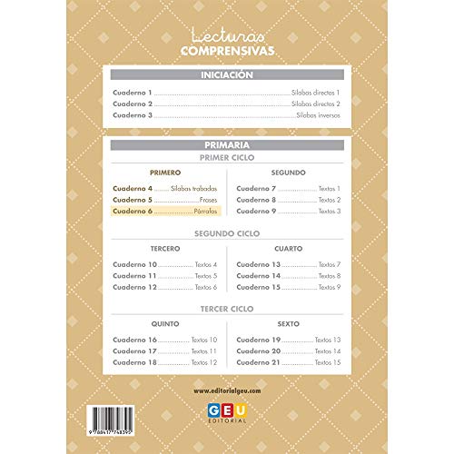 Lecturas comprensivas 06 / Editorial GEU / 1º Primaria / Mejora la comprensión lectora / Recomendado como apoyo / Actividades sencillas