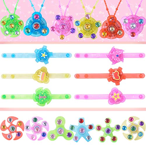 LED Favores de Fiesta Halloween para Niños Pulseras Luminosas Anillos Luminosos Collares para Niños Juguete Luminoso Premio para Estudiantes, Artículo de Cumpleaños, Suministro de Navidad, 18 Piezas