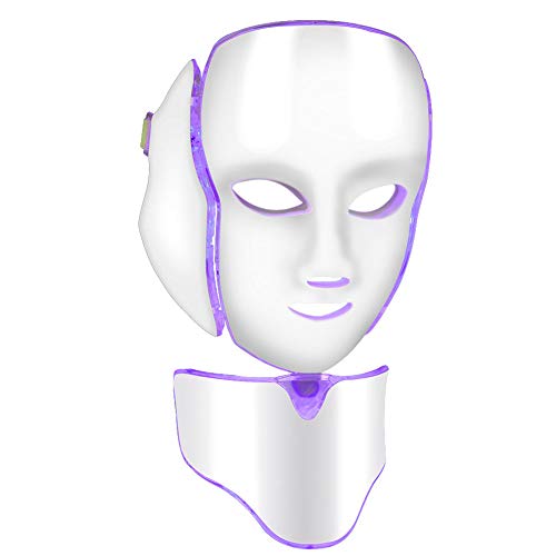LED Photon Máscara Máquina del rejuvenecimiento de la piel del retiro del acné de la arruga de la máscara del fotón 7Colors De La Piel Blanqueamiento Facial Anti arrugas acné (2#)