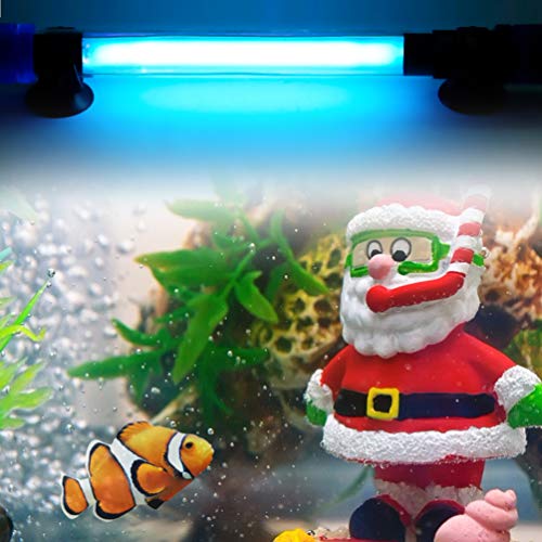 LEDGLE 7W UV Lámpara de Tanque, Esterilizador Luz Sumergible Luz UV Impermeable Algas Matar Lámpara para Acuario, Pecera