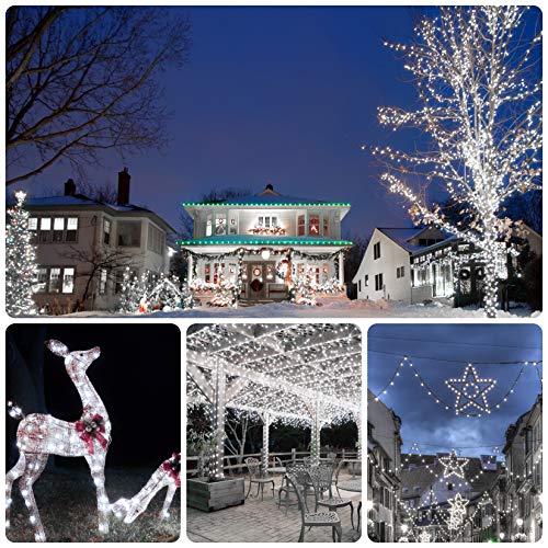LEDGLE Guirnalda LED Pilas Cadena de Luces, 3M 30 LEDs Blanco Frío 6000K, Luces de Hadas IP67 Impermeable para Navidad, Ventana, Boda, Fiesta, Decoración, Habitacion, 14 Piezas