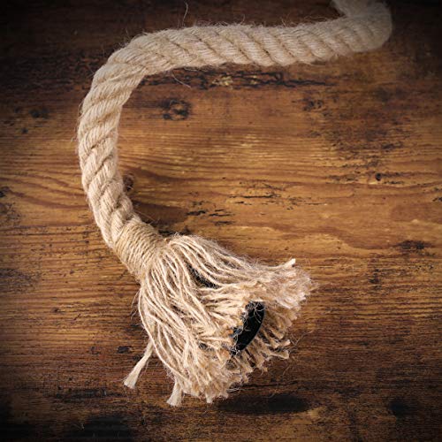 LEDMOMO 1M Vintage Cuerda de cáñamo gruesa sola cabeza colgante de cáñamo lámpara de cuerda luces colgantes para el restaurante del dormitorio Cafe Bar Decoración de estilo rural