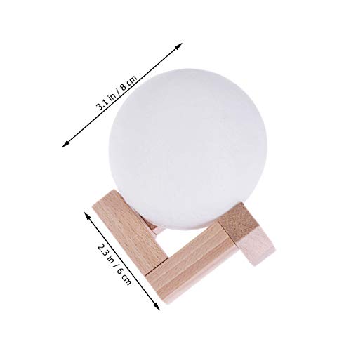 LEDMOMO Luz de Luna de Impresión 3D Luz Noctura Control USB de carga 8cm Decoración para Casa Habitación