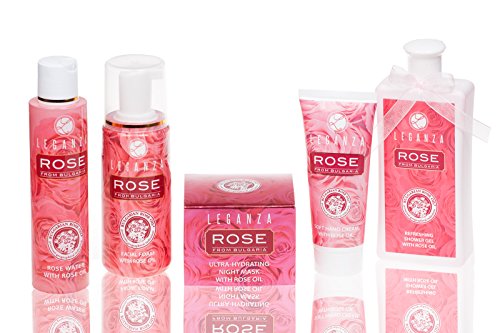 Leganza Espuma Limpiadora Facial Hidratante con Aceite Esencial de Rosa Búlgara
