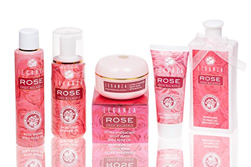 Leganza Espuma Limpiadora Facial Hidratante con Aceite Esencial de Rosa Búlgara