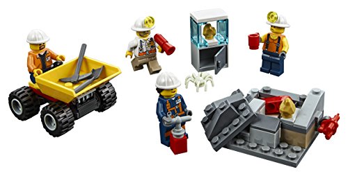 LEGO City - Mina: Equipo, Juguete Creativo de Construcción de Grupo de Mineros con Muñeco de Araña que Brilla en la Oscuridad para Niños y Niñas de 5 a 12 Años, Incluye Minifiguras (60184)