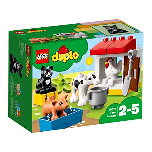 LEGO DUPLO Town - Animales de Granja, Juguete Preescolar Creativo de Construcción para Niños y Niñas de 2 a 5 Años, Incluye Muñecos de Animales (10870)