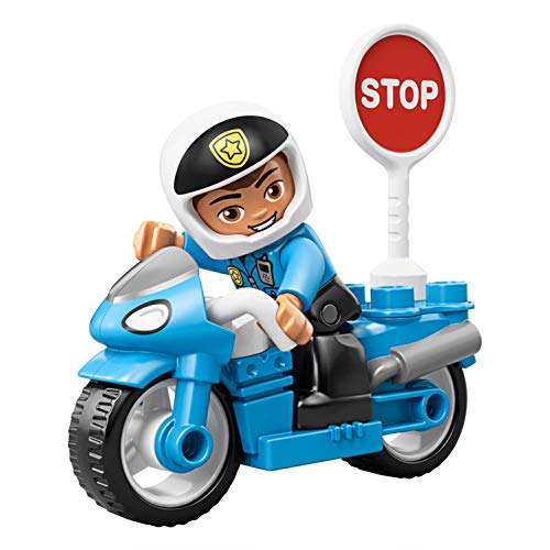 LEGO DUPLO Town - Moto de Policía, Vehículo de juguete de construcción y aventuras (10900)