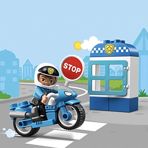 LEGO DUPLO Town - Moto de Policía, Vehículo de juguete de construcción y aventuras (10900)