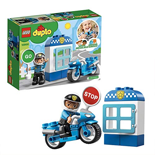 LEGO DUPLO Town - Moto de Policía, Vehículo de juguete de construcción y aventuras (10900)