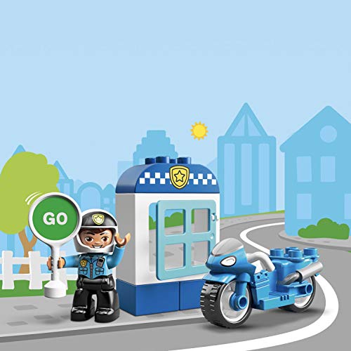 LEGO DUPLO Town - Moto de Policía, Vehículo de juguete de construcción y aventuras (10900)