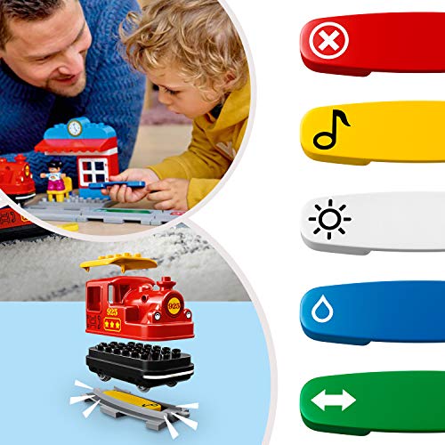 LEGO DUPLO Trains - Tren de Vapor, Juguete Educativo de Aprendizaje de Codificación con Muñecos y Locomotora para Niños y Niñas de 2 a 5 Años, Complementable con APP (10874) , color/modelo surtido