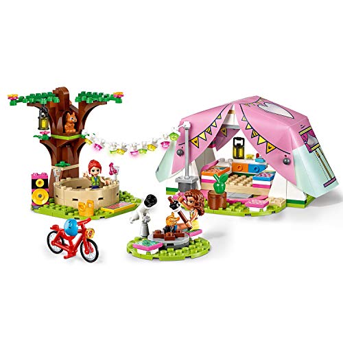 LEGO Friends - Glamping en la Naturaleza, Set de Construcción de Aventuras con Tienda de Campaña de Juguete y Bicicleta Roja, Incluye Muñecas de Olivia y Mia (41392)