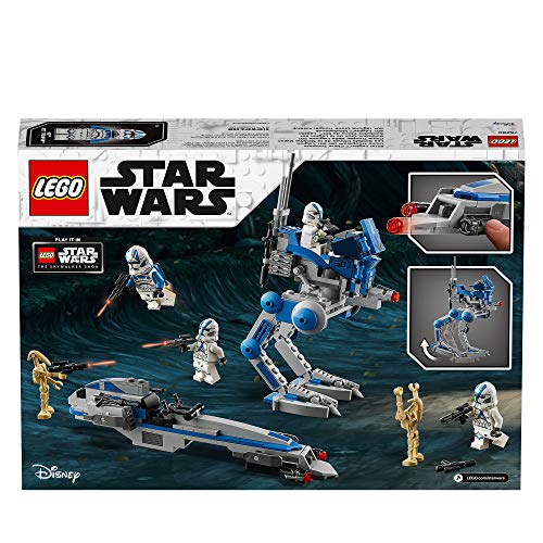 LEGO Star Wars TM Soldados Clon de la Legión 501 Set con Droides de Batalla y AT-RT Walker, Multicolor (75280)