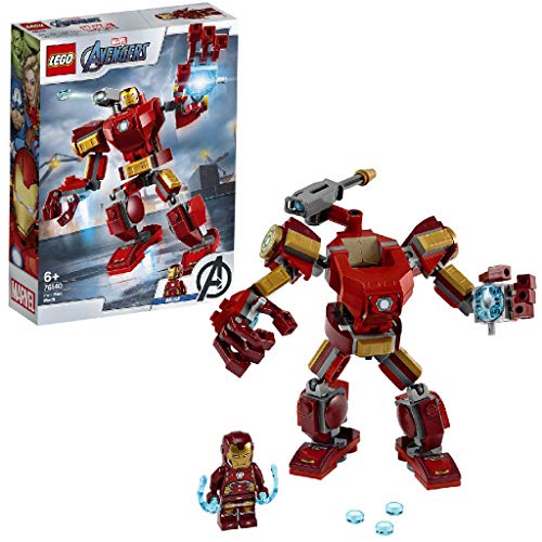 LEGO Super Heroes - Armadura Robótica de Iron Man, Juego de Construcción de Figura de Acción Mecánica de Juguete, Set de Meca Coleccionable (76140)