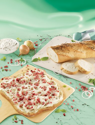 Leifheit Pierre Square Bandeja de Pizza Cuadrada de cerámica, Multicolor