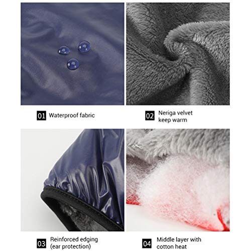 Leikance - Gorro con orejera, ligero, resistente al viento, impermeable, para ciclismo, senderismo, deportes al aire libre, Unisex adulto, color rojo, tamaño Talla única