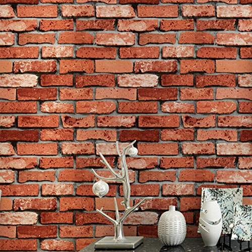 Leisu 3D ladrillo papel pintado Diseño Creativo Wallpaper adhesivo de pared removible pelar y pegar Para el Hogar Y Embellecimiento De La Pared Buenos Productos 45x200 cm (1, A1)