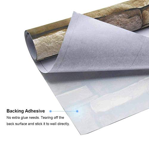 Leisu 3D ladrillo papel pintado Diseño Creativo Wallpaper adhesivo de pared removible pelar y pegar Para el Hogar Y Embellecimiento De La Pared Buenos Productos 45x200 cm (5, A4)