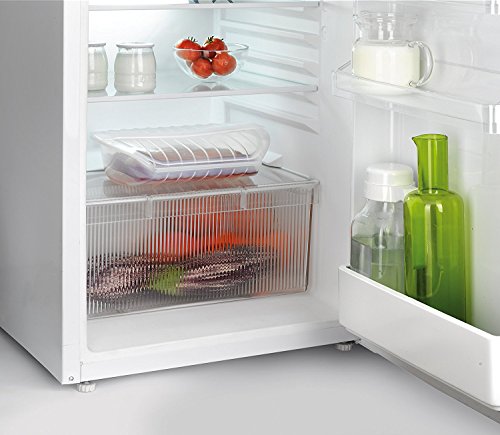 Lékué - Estuche de vapor con bandeja, 3-4 personas, Capacidad: 1400 ml, color rojo