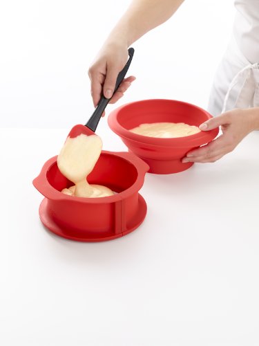 Lékué Molde Duo 15 cm, Silicona, Rojo