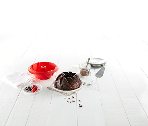 Lékué Savarín Espiral, Silicona, Rojo, 20 cm