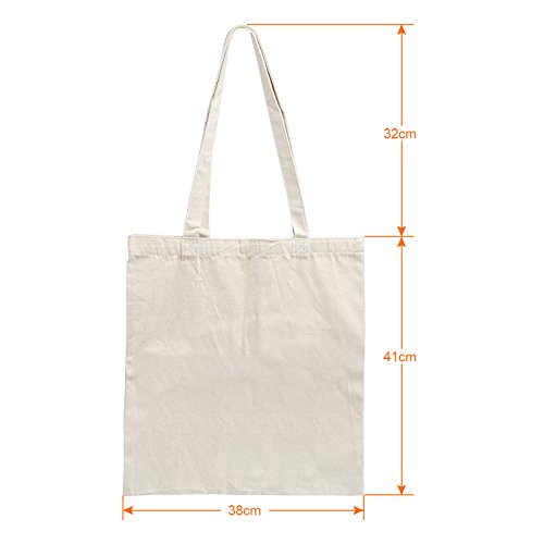 LEMESO 2 Bolsas de Lona para Compra Bolsas de Compra Reutilizables DIY Decoración