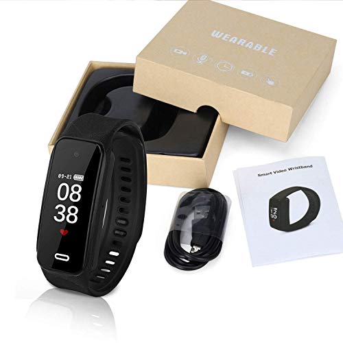 LemoCam 32G Cámara Oculta Pulsera cámara HD 1920 × 1080P Reloj Pulsera cámara espía con Reloj Inteligente Deportivo detección de Movimiento excelente cámara de vídeo Integrado